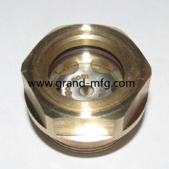 GM-BM22 GrandMfg® Brass Oil Sight Glass Supplier Booster Pumps Oil Levels