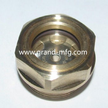 GM-BM22 GrandMfg® Brass Oil Sight Glass Supplier Booster Pumps Oil Levels