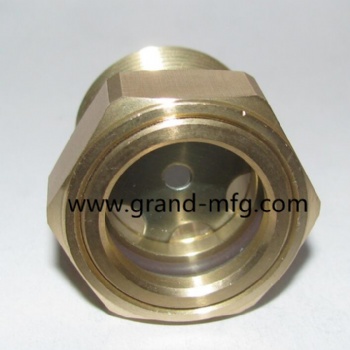 NPT 1 3/4 INCH STAINLESS STEEL OIL SIGHT GLASS WITH REFLECTOR