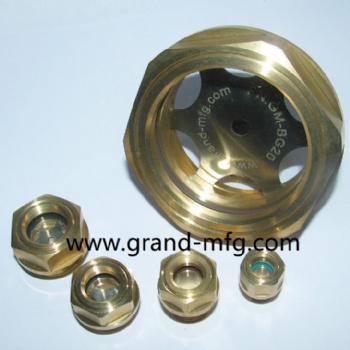 Hydraulic Fluid Tank Brass Sight Glass Gauge plug NPT thread