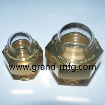 1/2'' NPT Brass Super Transparent Dome Oil Sight Plug Sanitary Sight Window,Dome Oil Sight Glass,Knob Type Sight Glass