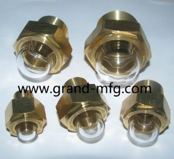 NPT 3/4 Brass 3-D Bullseye Sight Glass plugs